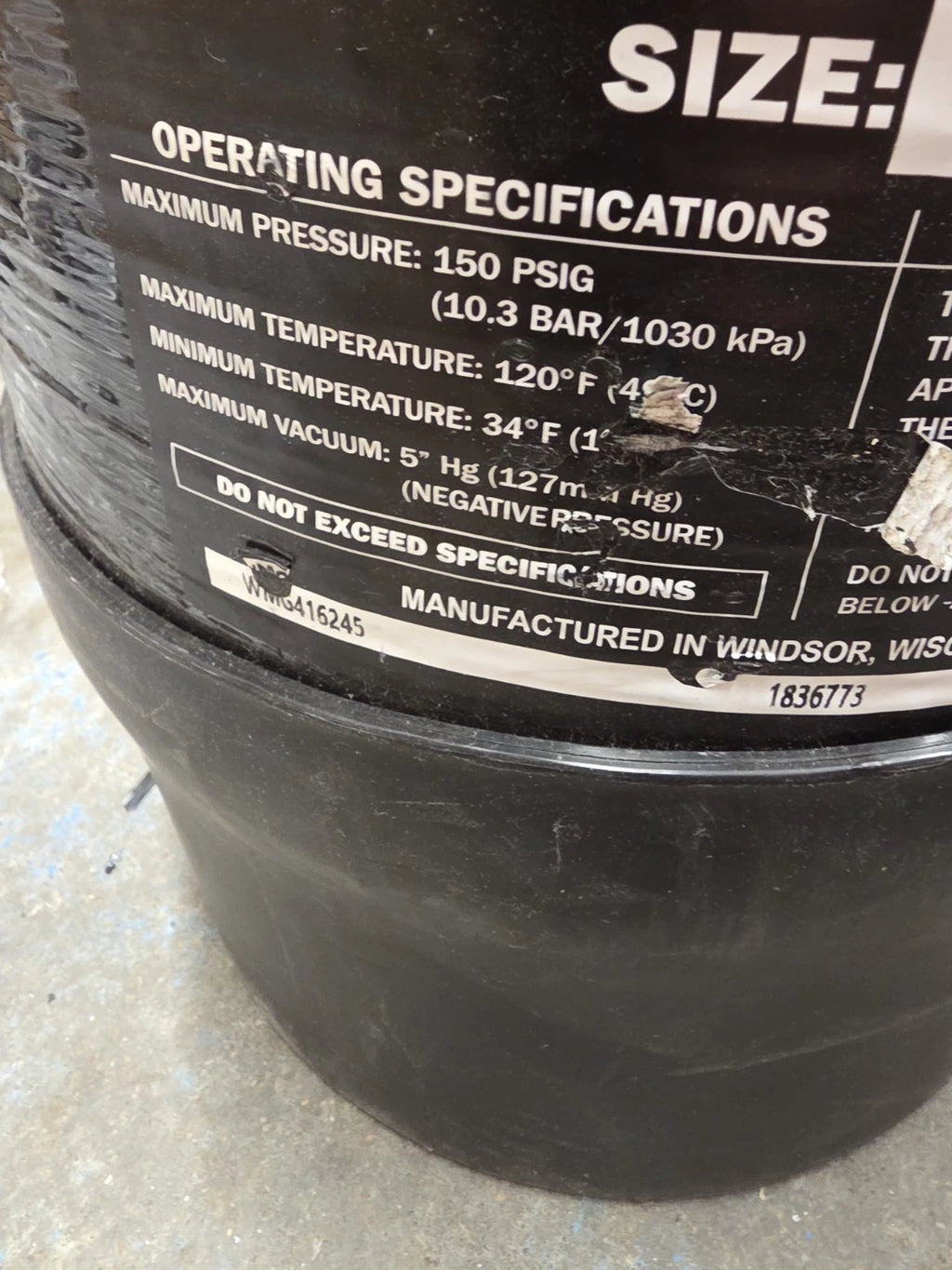 Clack 10x54 Water Softener Mineral Resin Tank Vessel 150 PSI Black